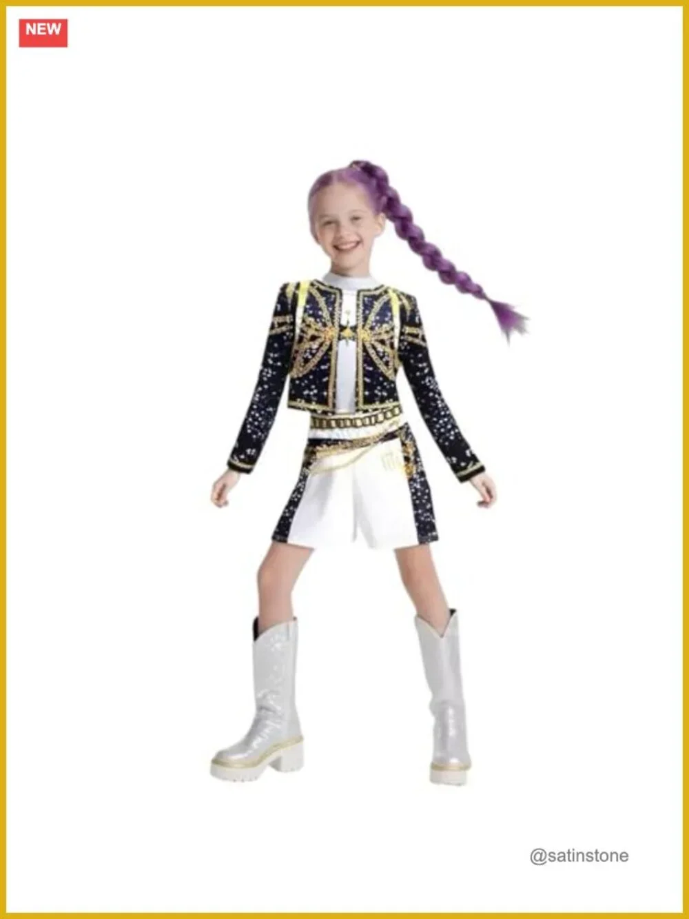 Kids Demon Hunters Cosplay Costume Set Top and Pants Halloween Party